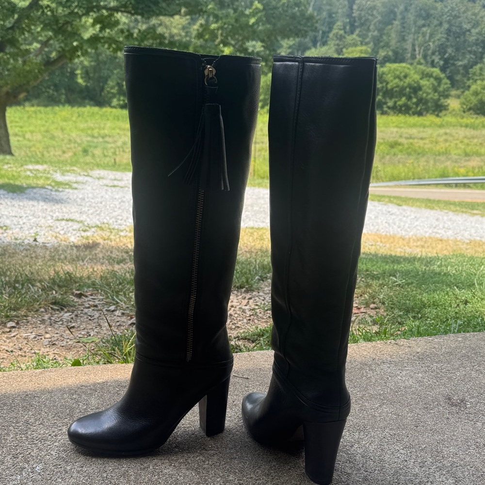 Coach Black Heeled Knee-High Boots